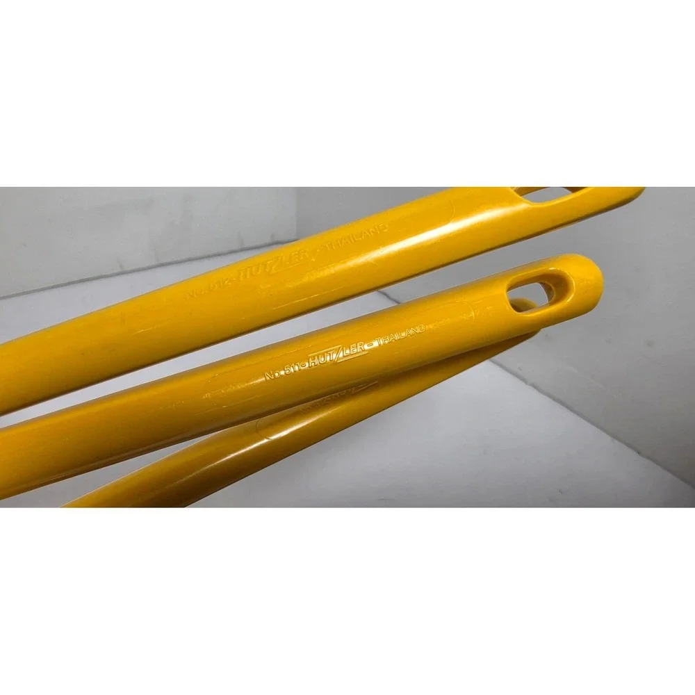 Hutzler Melamine Kitchen Utensil Set 4pc Yellow Serving Mixing Spoons MCM